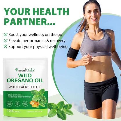 Aceite De Oregano 6000 Mg Con Aceite De Semilla Negra En Capsulas 240 Unidades