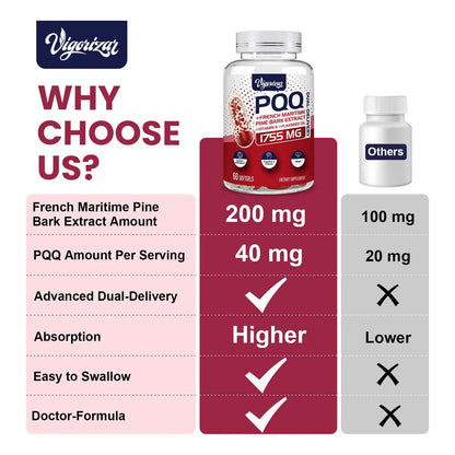 Extracto De Corteza De Pino Marítimo Francés 200 Mg Con PQQ Para Salud Vascular Y Antioxidante