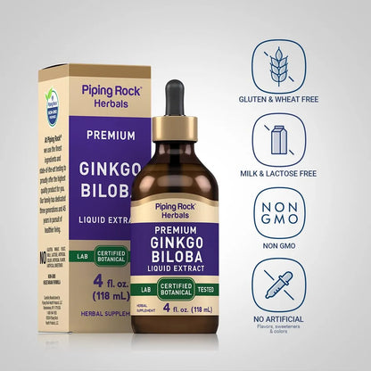Extracto De Ginkgo Biloba Liquido Premium 120 Ml Botanico Certificado Sin Omg Sin Gluten