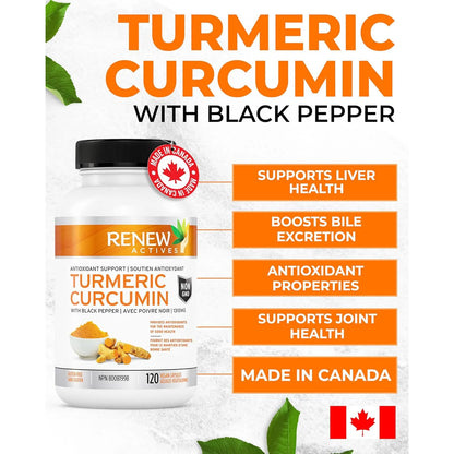 Cúrcuma Orgánica Con Pimienta Negra Antioxidante 120 Cápsulas Salud Digestiva