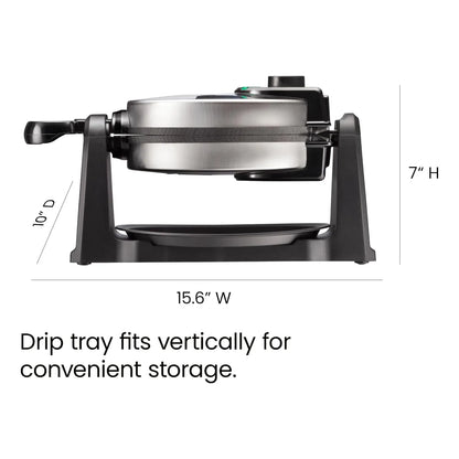 Maquina De Gofres Chefman Giratoria 180° Placas Antiadherentes Temporizador Ajustable Envio Gratis