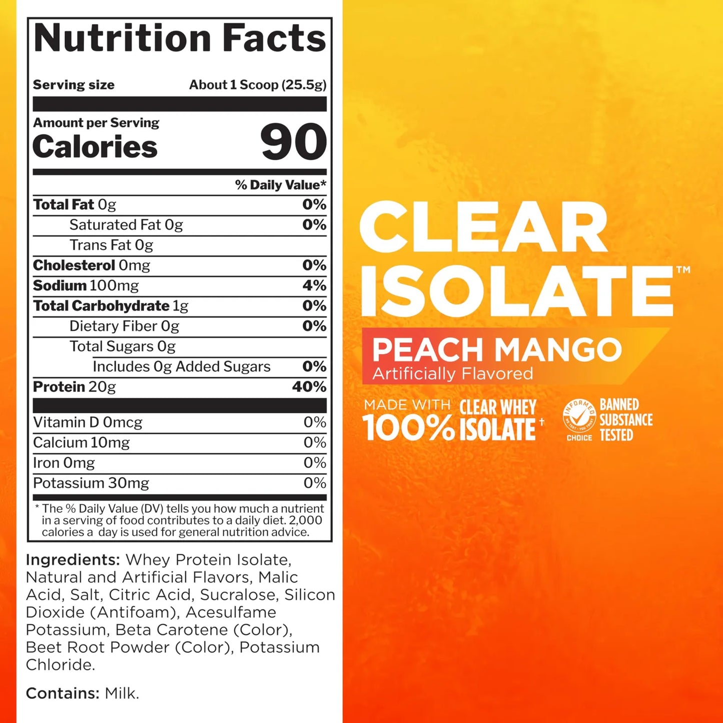Proteína Aislada Rule One Proteins Clear Isolate 20G EAA Electrolitos