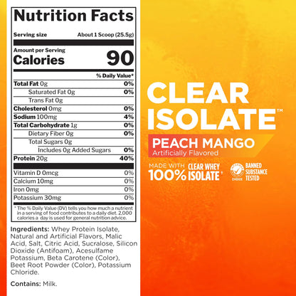 Proteína Aislada Rule One Proteins Clear Isolate 20G EAA Electrolitos
