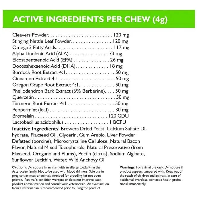 AllerFree Suplemento Para Alergias En Perros Soporte Inmunologico Y Digestivo 60 Unidades Pack De 2