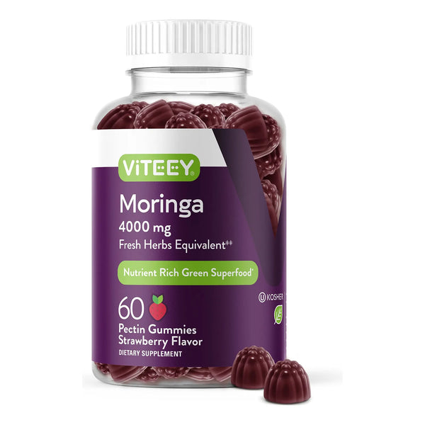 Gomitas De Moringa 4000 Mg Energía Inmunológico Vegano Sabor Fresa