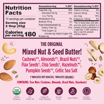 Mantequilla Natural De Nueces Y Semillas Mezcla Energética 7 Ingredientes Sin Azúcar Añadido