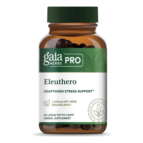 Cápsulas De Raíz De Eleuterococo Gaia Herbs PRO Energía Natural Y Resistencia Al Estrés 60 Fito Cápsulas