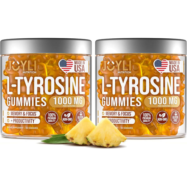 Gomitas L Tirosina 1000 Mg Veganas Sin Azúcar Enfoque Y Energía