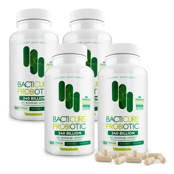 Bacticure 240 Capsulas Formula Probiótica Avanzada Apoyo Digestivo Y Vaginal