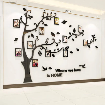 Pegatinas De Pared Arbol 3D Con Marco De Fotos Decora Facil Sin Obras