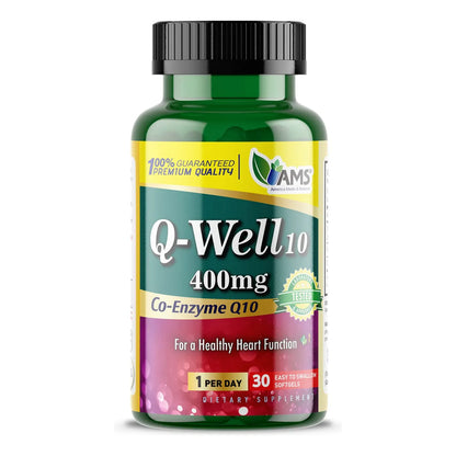 Capsulas Blandas Coq10 400 Mg Con Vitamina E Antioxidante Suplemento Cardiaco Y Energia