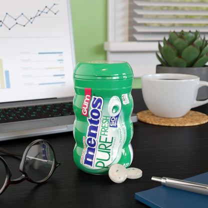 Mentos Pure Fresh Goma De Mascar Sin Azucar Sabor Menta Botella 50 Unidades Paquete De 6