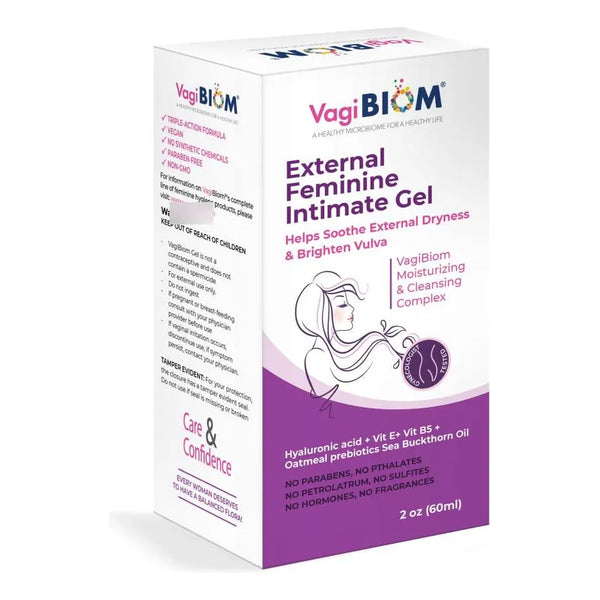 Gel Externo Vaginal VagiBiom Con Acido Hialuronico Y Glutation Hidrata Y Aclara