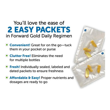 Multivitamínico Diario Dr Whitaker Forward Gold Para Adultos Mayores 65 Años 60 Paquetes