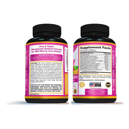 Suplemento Menopausia Cohosh Negro Isoflavonas Soja Alivia Sofocos Sudores Nocturnos 60 Capsulas