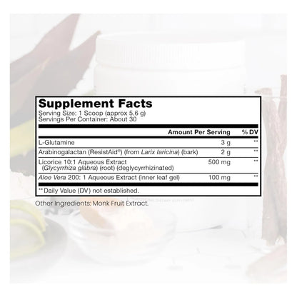 Defensa Intestinal 30 Porciones Reparacion GI L Glutamina Aloe Vera Regaliz