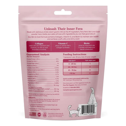 Leche De Cabra Para Gatos Y Perros Hidratante Con Colágeno Fera Pet Organics