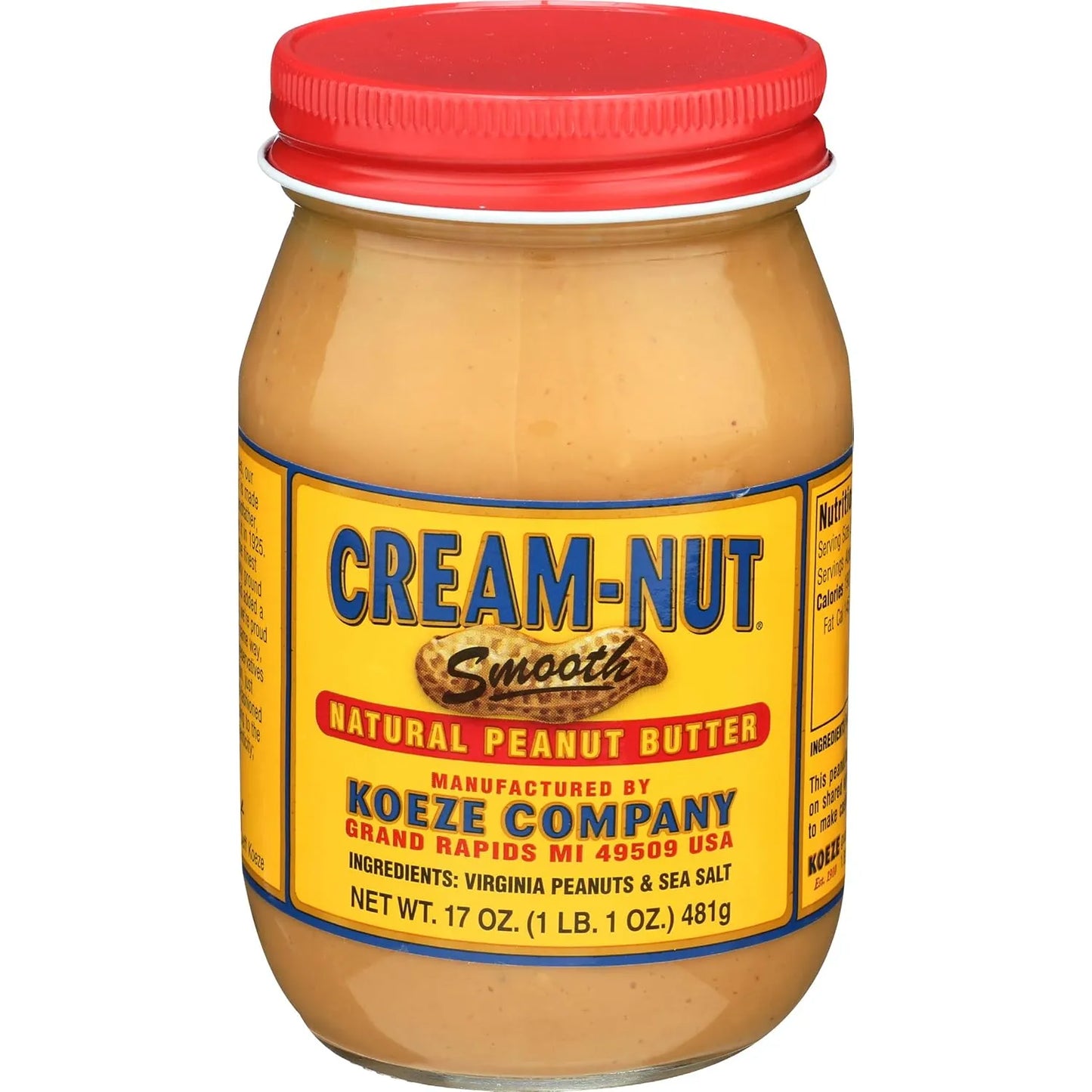 Crema Natural De Nuez Suave Sabor Mantequilla De Maní 500 Gr Importado
