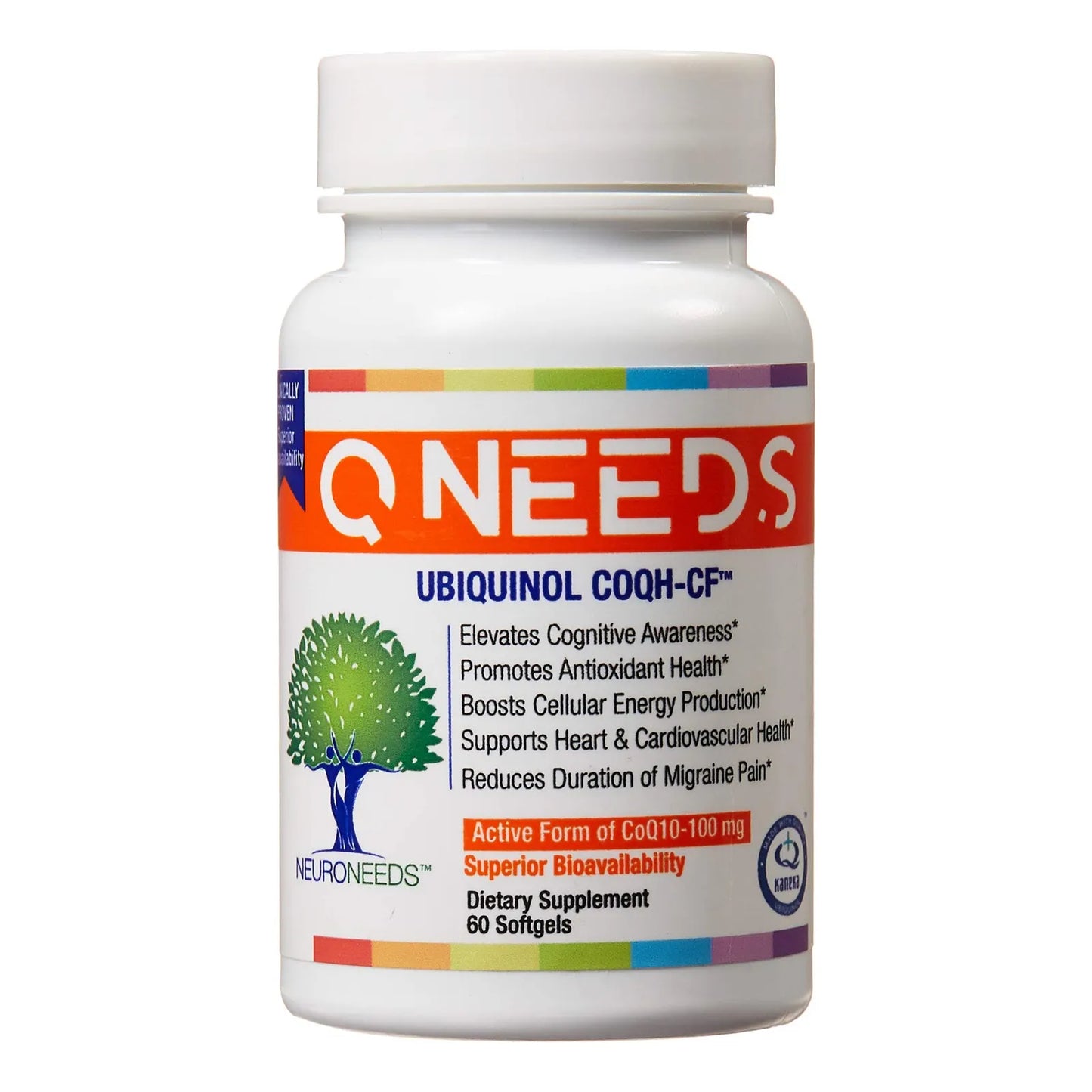 Ubiquinol 100 Mg QNeeds Antioxidante Clínicamente Probado 60 Capsulas Blandas