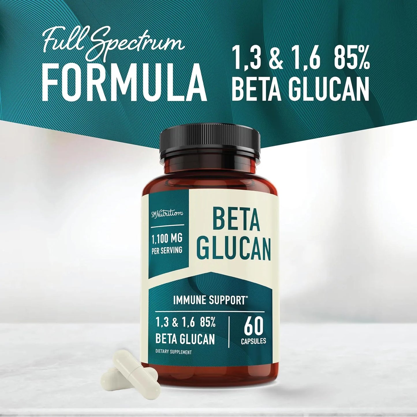 Beta Glucano 1100 Mg Apoyo Inmunidad Piel E Intestino Vegano