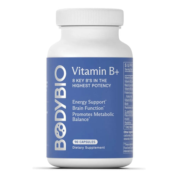 Complejo De Vitamina B BodyBio 90 Capsulas Energia Metabolismo Salud