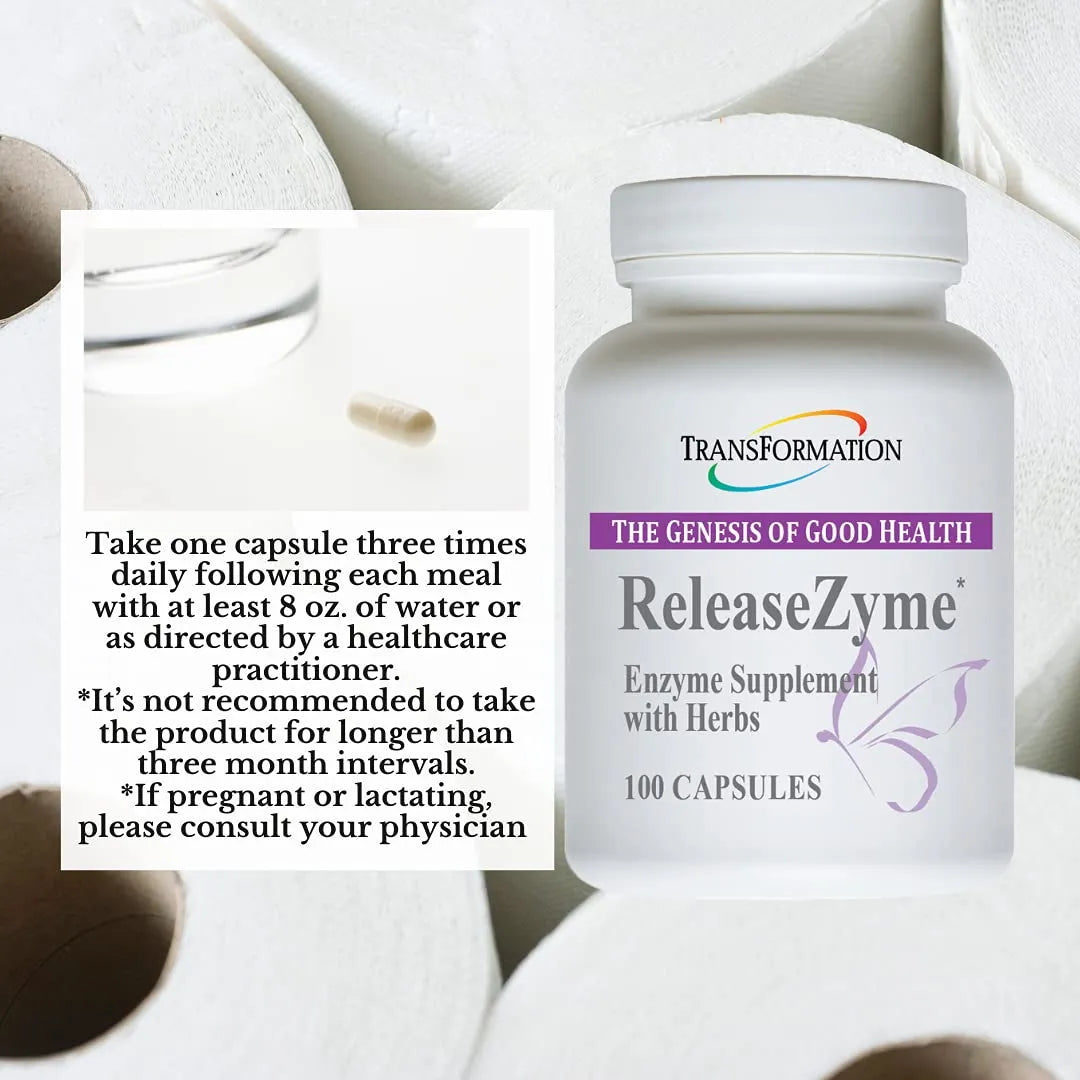 Enzymes ReleaseZyme Blend Suplemento Digestivo Con Hierbas Naturales