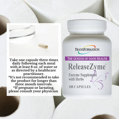 Enzymes ReleaseZyme Blend Suplemento Digestivo Con Hierbas Naturales