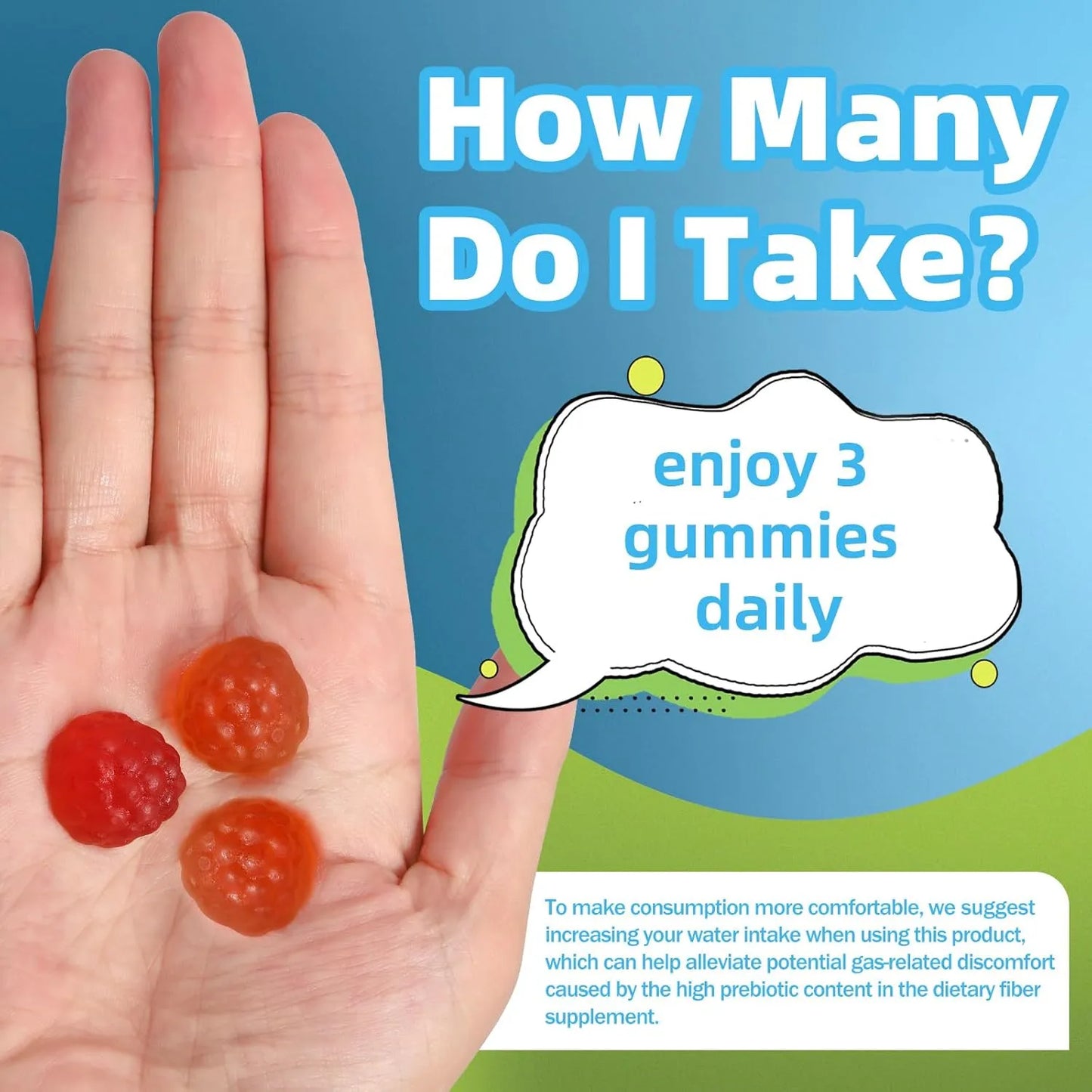 Gomitas De Fibra Para Adultos 7g Sin Azúcar Veganas Salud Digestiva