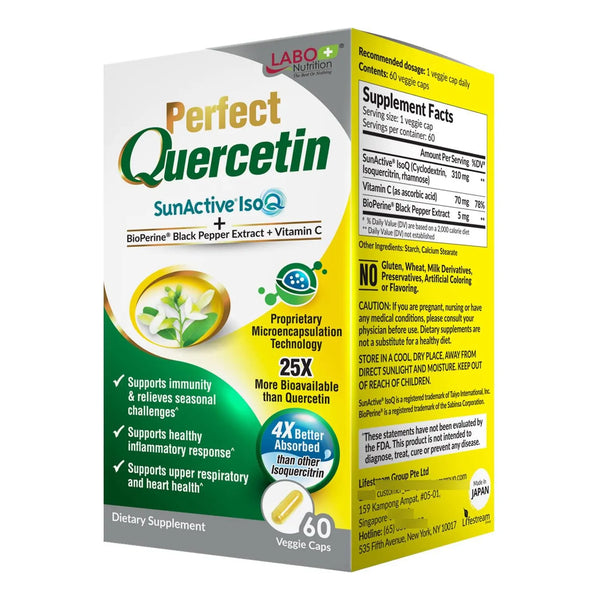Perfect Quercetin SunActive IsoQ Con Vitamina C 25 Veces Mas Biodisponible Inmune Y Cardiovascular