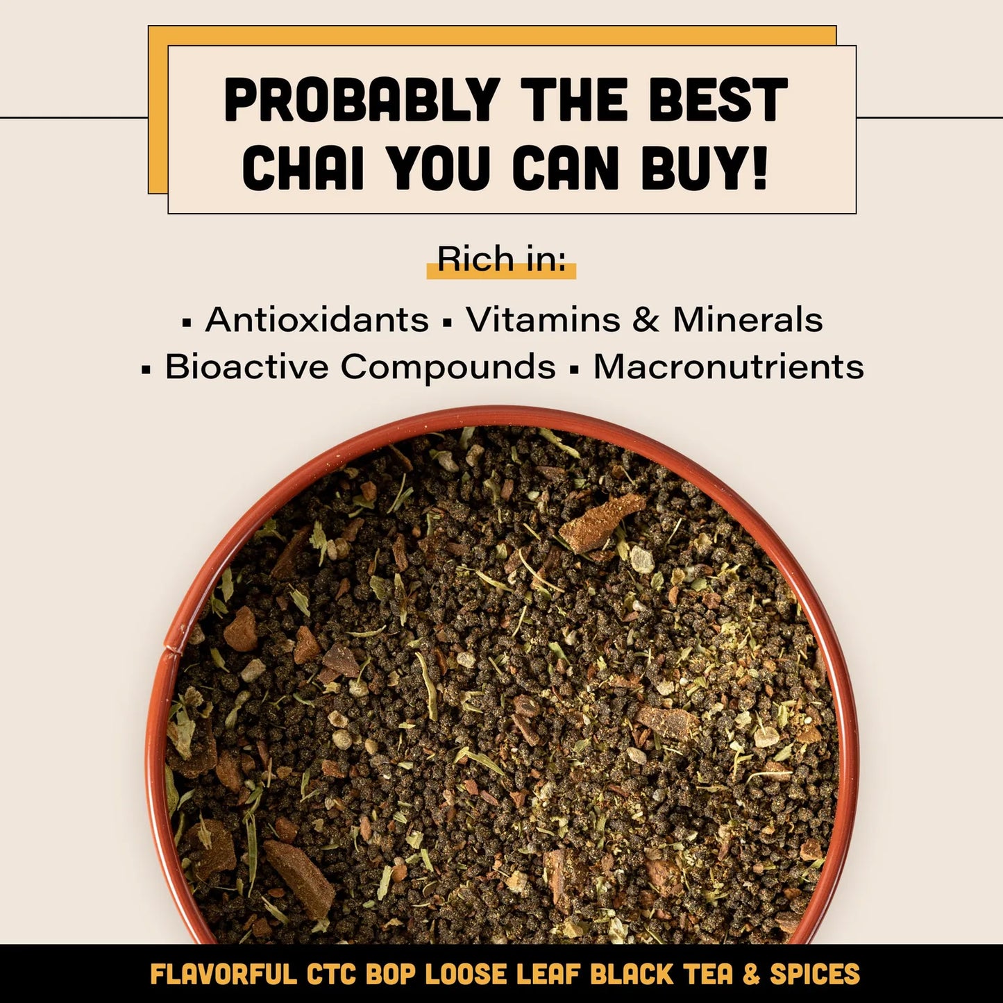 Té Karak Chai Hojas Sueltas Con Canela Y Cardamomo Mezcla India Premium 7 Onzas