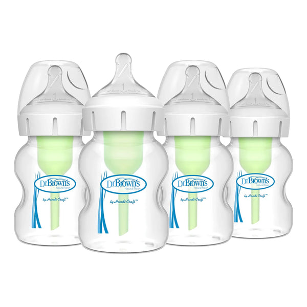 Biberón Dr Browns Cuello Ancho Options+ Tetina Nivel 1 5 Onzas 4 Unidades Anticólicos