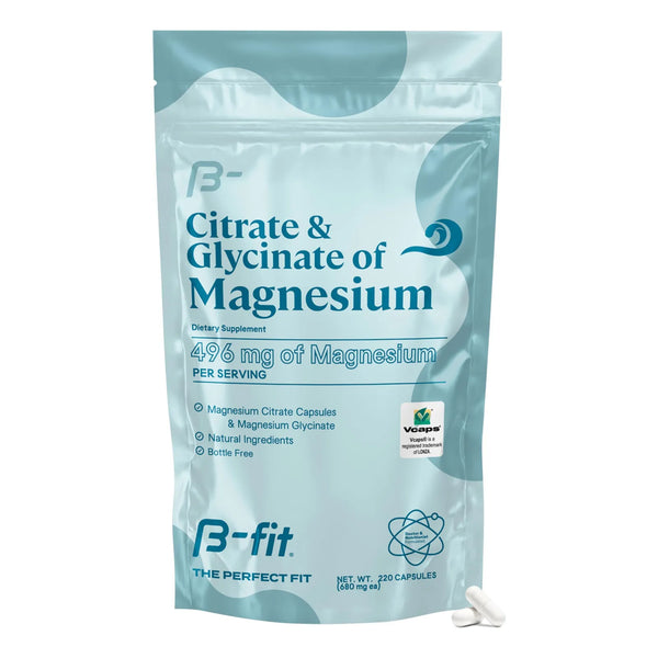 Cápsulas De Glicinato Y Citrato De Magnesio 220 Unidades Suplemento Para Sueño Y Músculos