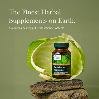 Chucrut Postbiótico Natural Gaia Herbs 60 Cápsulas Veganas Salud Intestinal E Inmunológica