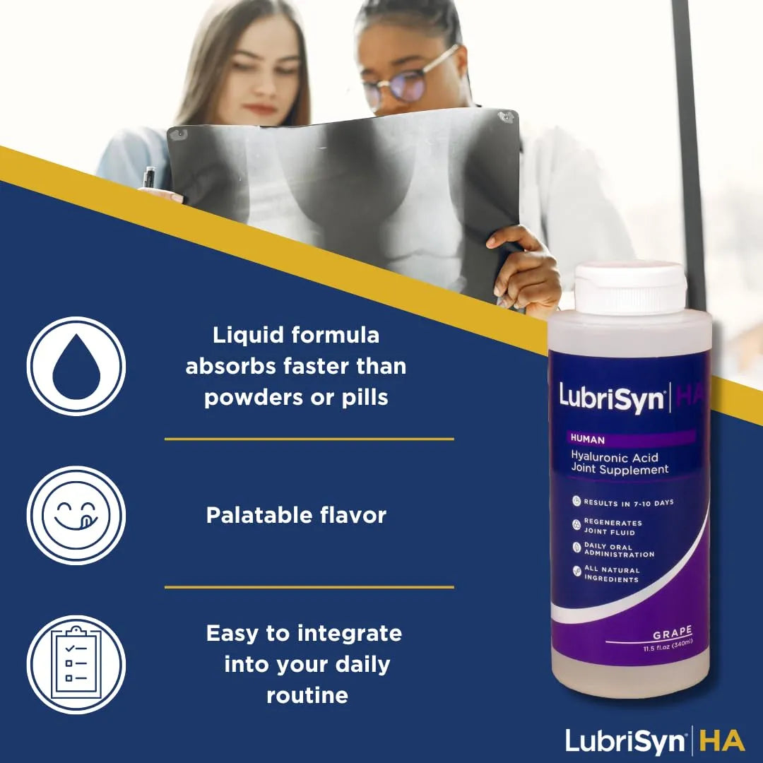 Lubricante Articular Natural Sabor Uva Con Acido Hialuronico 11.5 Onzas Alivia Dolor Y Rigidez