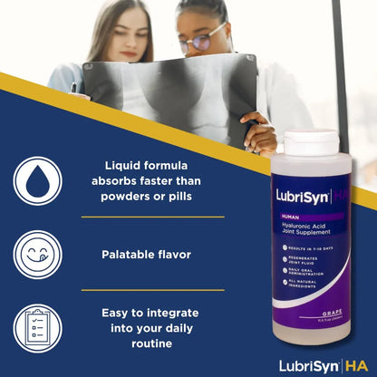 Lubricante Articular Natural Sabor Uva Con Acido Hialuronico 11.5 Onzas Alivia Dolor Y Rigidez