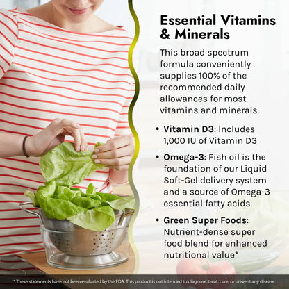 Multivitaminico Liquido 60 Geles Suaves Paquete Doble Omega 3 Antioxidantes