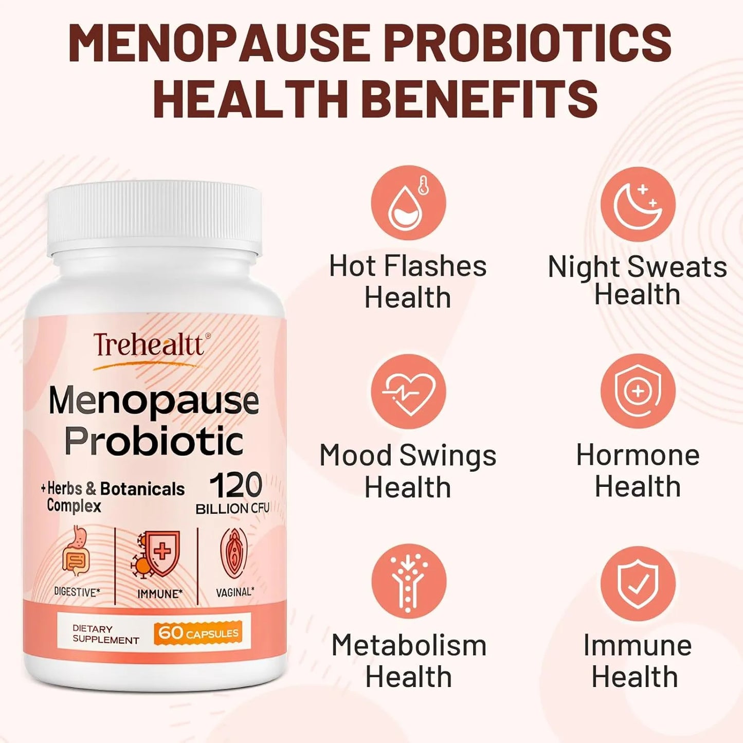Suplemento Menopausia Mujeres 120 Mil Millones Ufc Probioticos 13 En 1 Hierbas