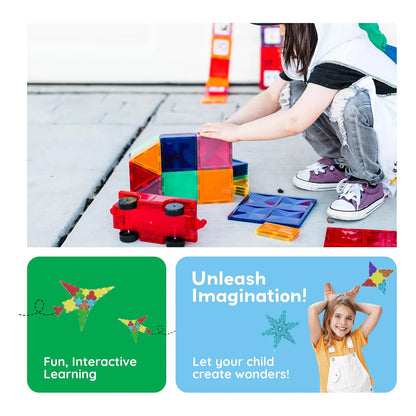 Set De 60 Bloques Magneticos Educativos Para Creatividad Infantil
