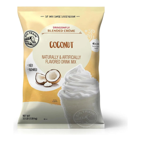 Big Train Dragonfly Mezcla Bebida Crema Coco 3.5 Lb Sabor Cafeteria Instantaneo
