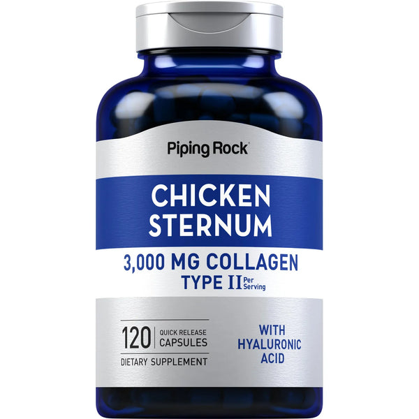 Colageno Tipo II Esternon De Pollo 3000 Mg 120 Capsulas Con Acido Hialuronico