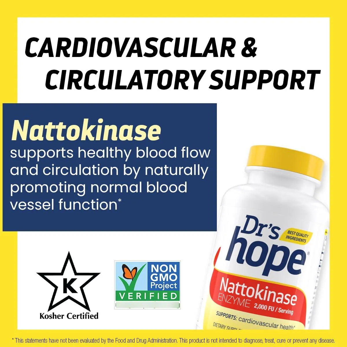 Nattokinase 2000 FU Suplemento Cardiovascular 90 Cápsulas Sin Gluten