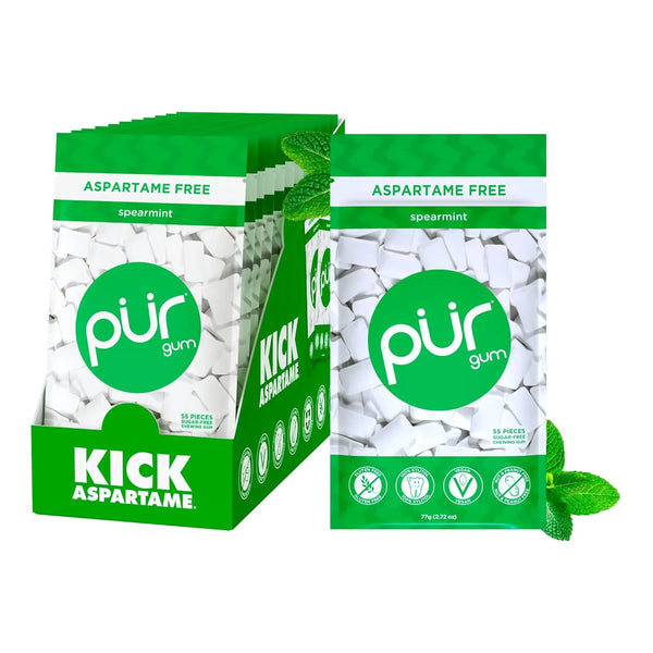 Goma De Mascar Natural Menta Verde 100% Xilitol 660 G 12 Piezas Frescura Sin Azúcar