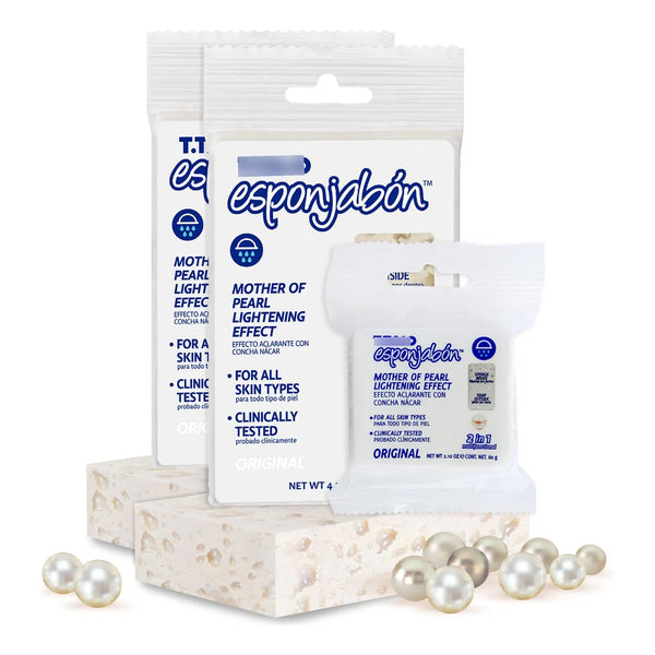 Esponja Jabon Madreperla Limpiador Ducha Revitalizante Piel Suave