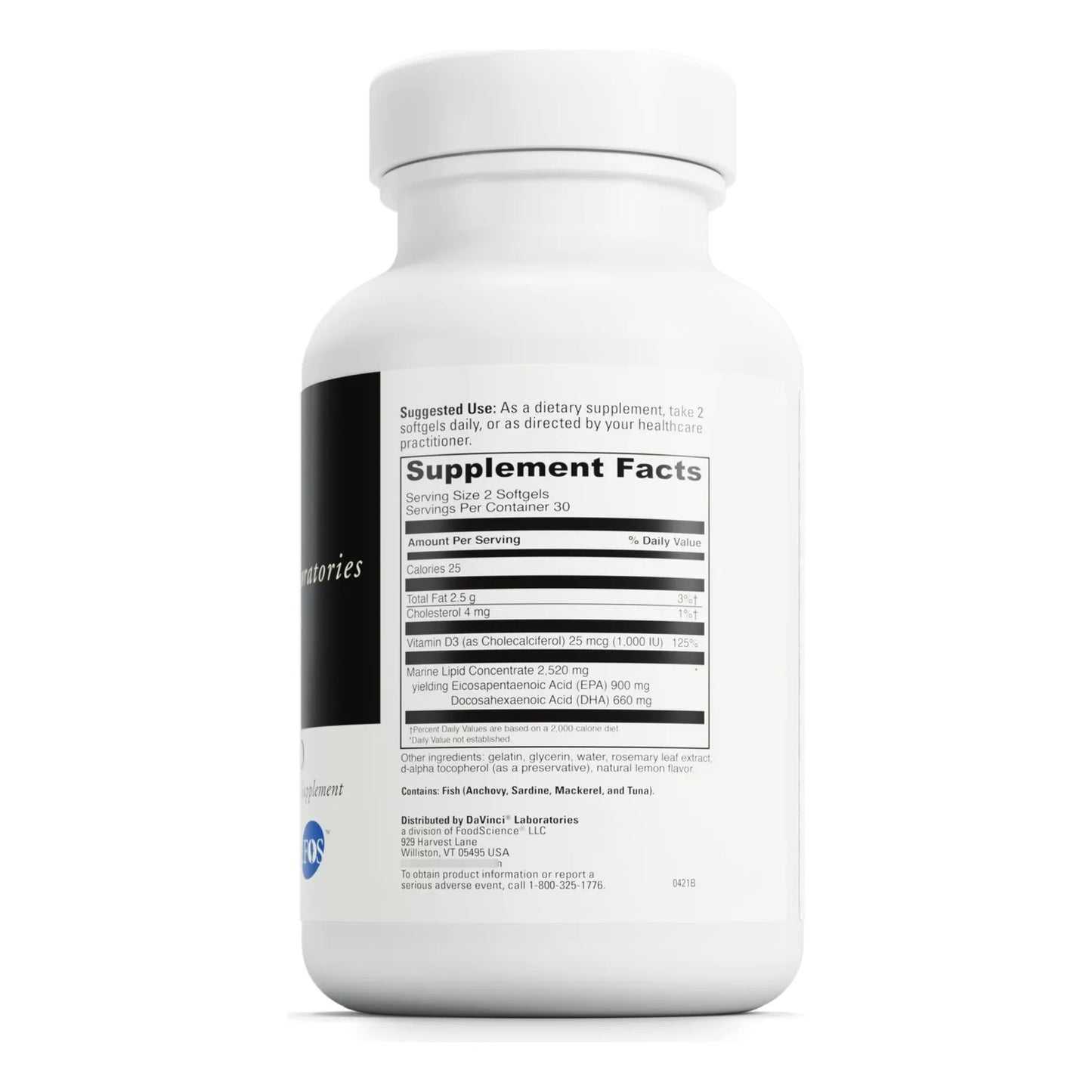 Omega 3 HP-D Con Vitamina D3 60 Cápsulas Blandas Suplemento Cardiovascular E Inmunológico