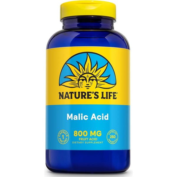 Acido Malico 800 Mg Nature's Life Energia Celular Y Funcion Muscular