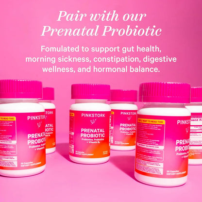 Vitamina Prenatal Premium Pink Stork Multivitaminico Y Probióticos Para Mujeres Embarazadas
