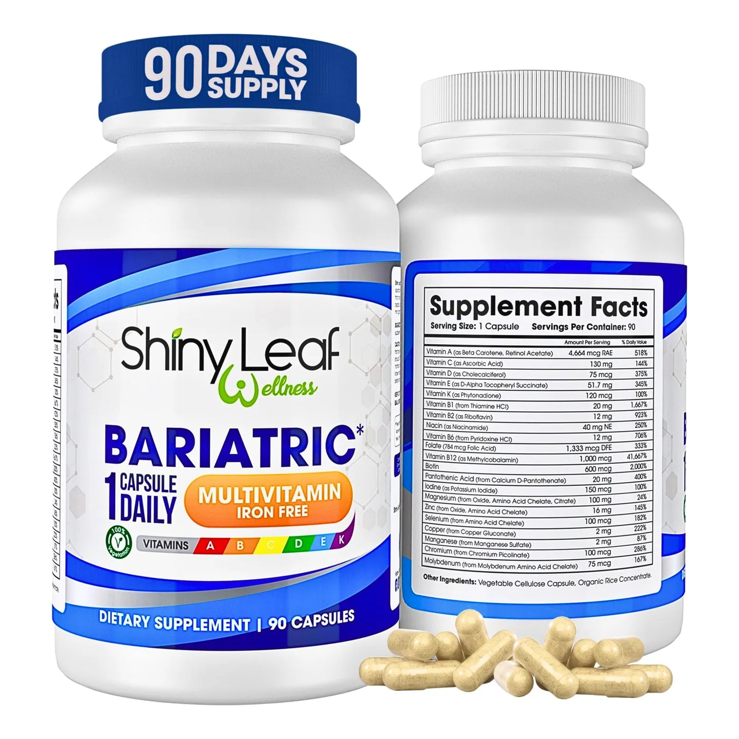 Cápsulas Multivitamínicas Bariátricas Diarias Sin Hierro Para Postcirugía