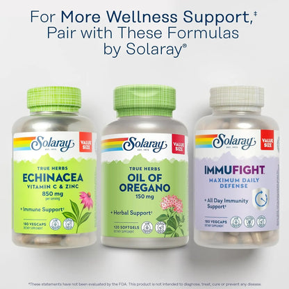 Cápsulas Blandas De Aceite De Orégano 150 Mg Solaray Apoyo Digestivo Y Antioxidante Vegano