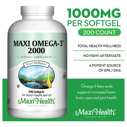 Suplemento Omega 3 Aceite De Pescado 2000 Mg EPA DHA Corazon Cerebro Articulaciones