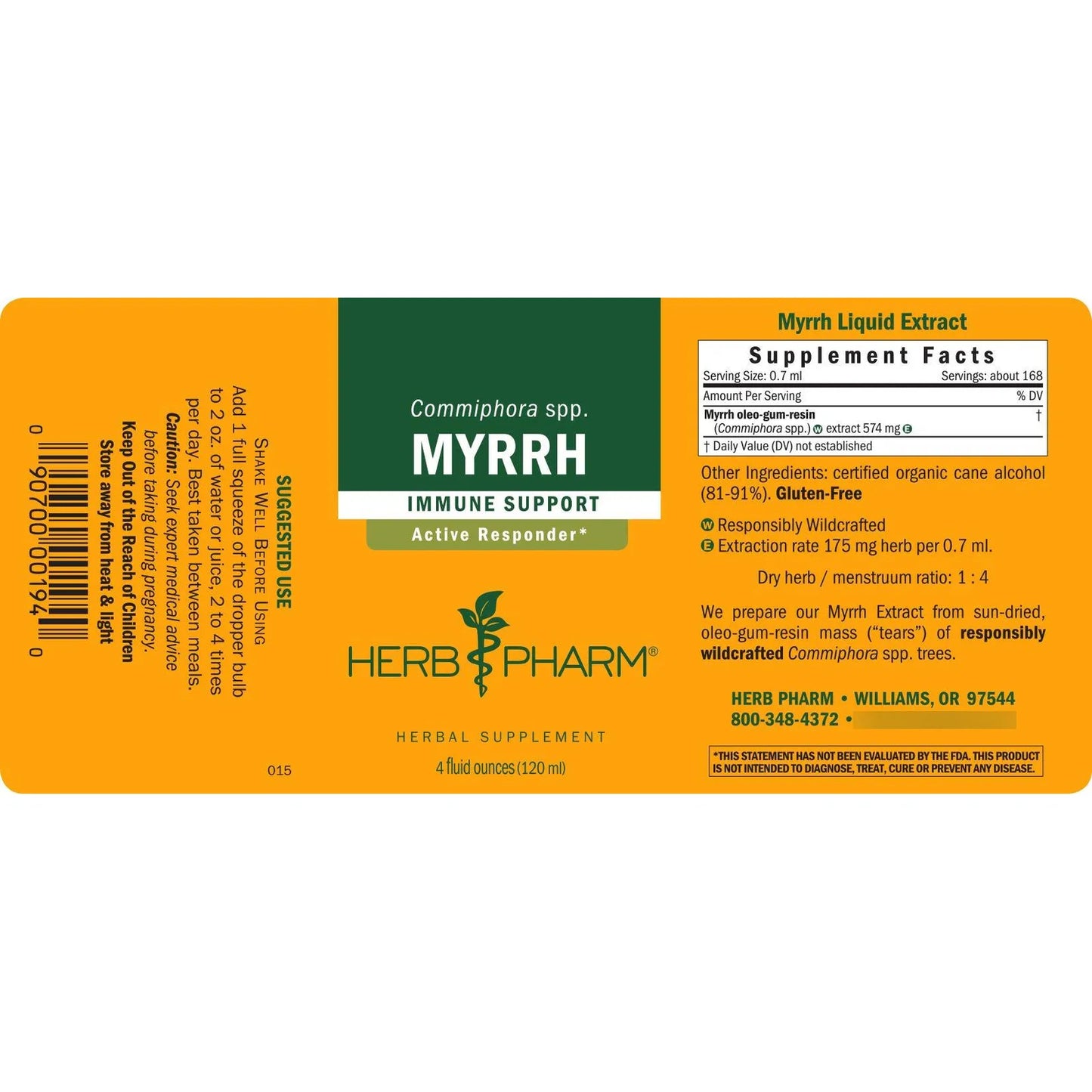 Extracto Liquido De Mirra 118ml Apoyo Sistema Inmunologico Natural Rapida Absorcion